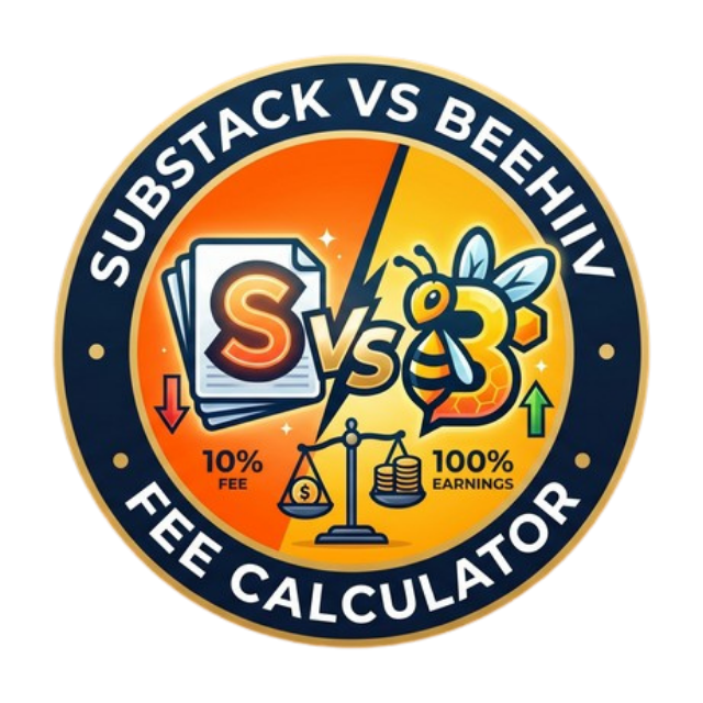 Free Substack vs. Beehiiv Fee Calculator