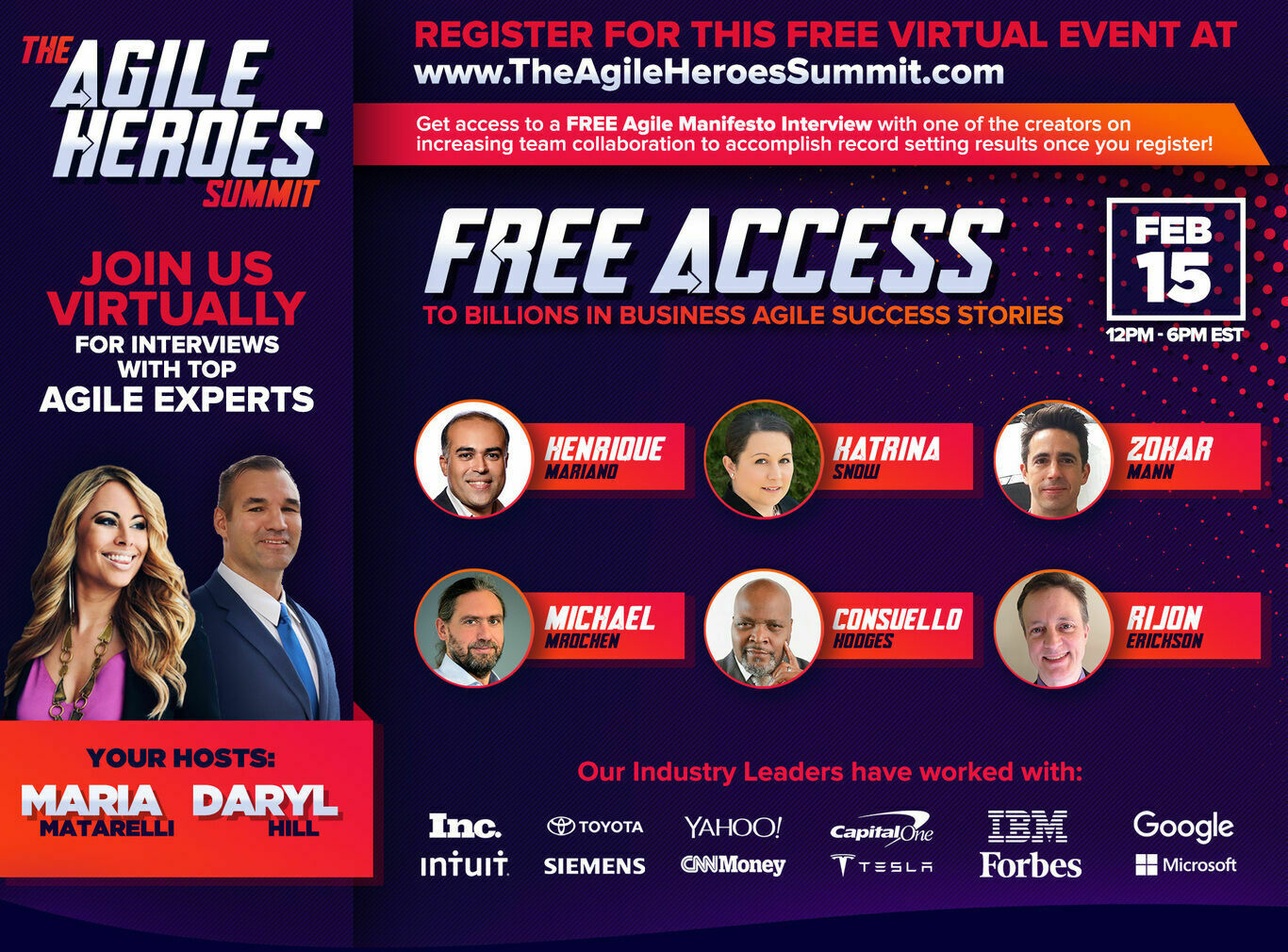 The Agile Heroes Summit 11.16.21 All Speakers Graphic