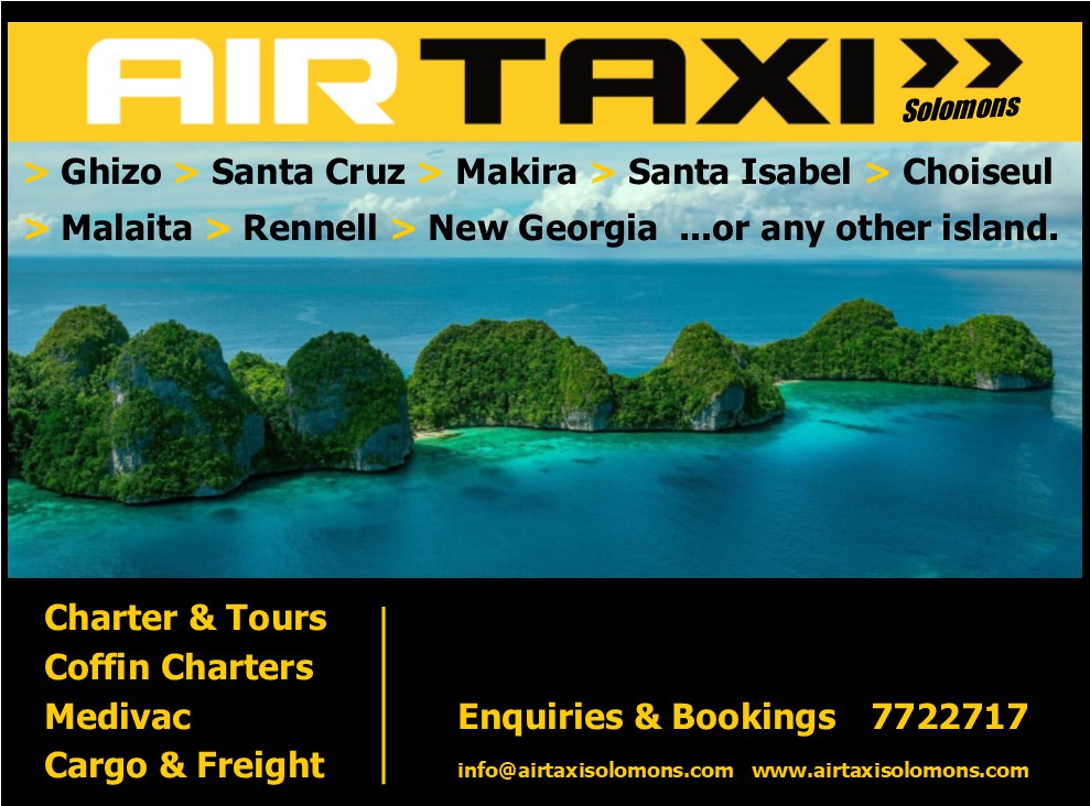 Air Taxi Solomons splash advert